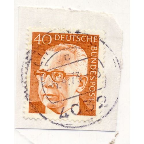 Timbre Allemagne, Bundespost :  Timbre Oblitéré, Gustav Heideman, Valeur 40