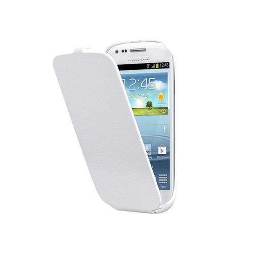 Coque Housse Samsung Galaxy S3 4g Blanc White Cuir (Pu) Etui A Rabat Leather Case