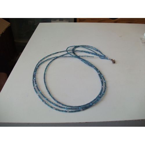 Collier Acier Et Perles Multicolore