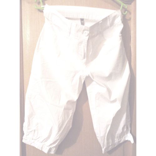 Pantacourt Blanc 14 Ans De Chez Caprice De Fille - Avec Fermeture Éclair + Bouton - 2 Poches Devant Et 2 Poches Derrière - Bouton Au Bas