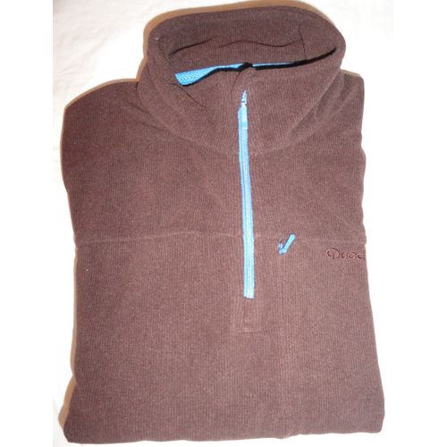 Pull Marron Quecha 14 Ans, Avec Fermeture Éclair Au Cou Et Petite Poche Devant Avec Fermeture Éclair - Polyester