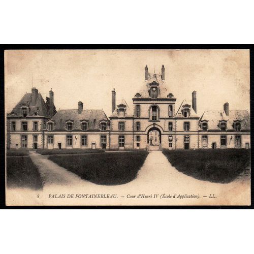 Carte Postale Ancienne, France, Seine Et Marne ( 77 ), Fontainebleau, La Palais, Cour Henri I V, École D'application