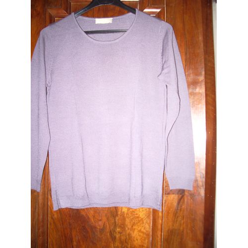 Pull Daxon Laine/ Acrylique Taille 42/44 Couleur Parme Superbe