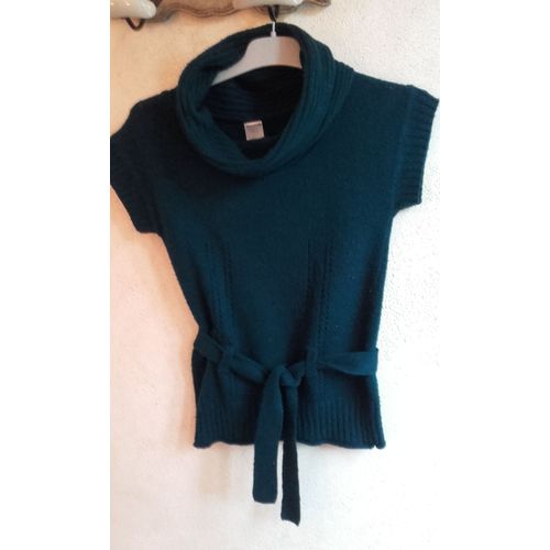 Pull Sans Manche C&a Acrylique Fille 8 Ans Bleu Canard