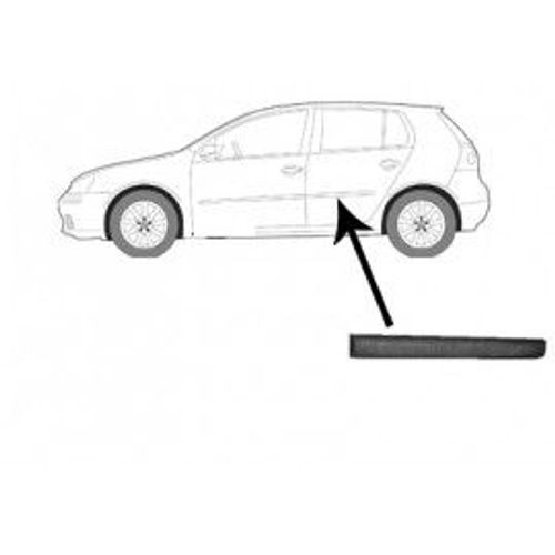 Moulure De Porte Couleur Noire Arrière Gauche Pour Volkswagen Golf 5 De Nov 2003 À 2008 Version 4 Ou 5 Portes