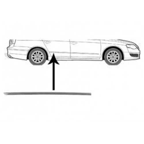 Moulure Chromée De Porte Arrière Droite Pour Volkswagen Passat De Fév 2005 À Nov 2010 Version 4 Ou 5 Portes