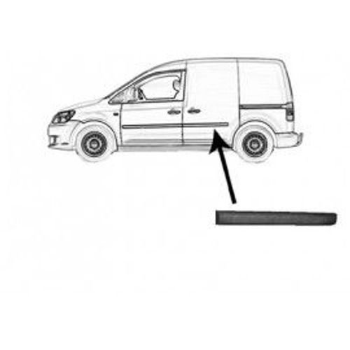 Moulure De Porte Arrière Gauche Couleur Noire Pour Volkswagen Caddy De 2004 À Sept 2010