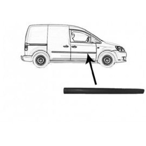 Moulure De Porte Avant Droite Couleur Noire Pour Volkswagen Caddy De 2004 À Sept 2010