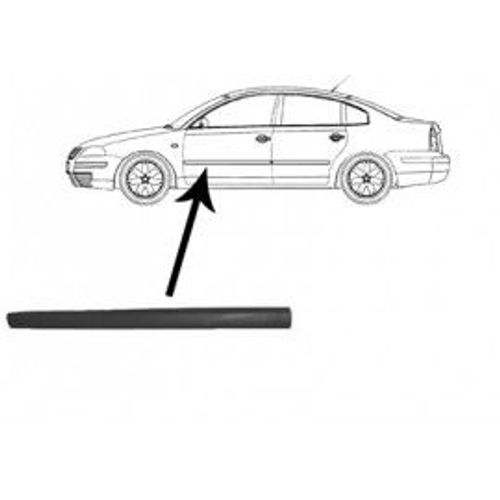 Moulure De Porte Avant Gauche Couleur Noire Pour Volkswagen Passat De Nov 1996 À Fév 2005