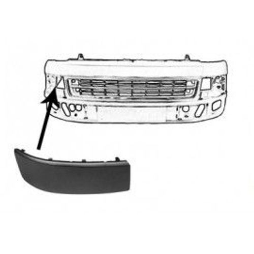 Moulure De Pare-Chocs Avant Droit Couleur Grise (Montable Sur 57900570 Et 57900576) Pour Volkswagen Transporter T5 D'après 2009