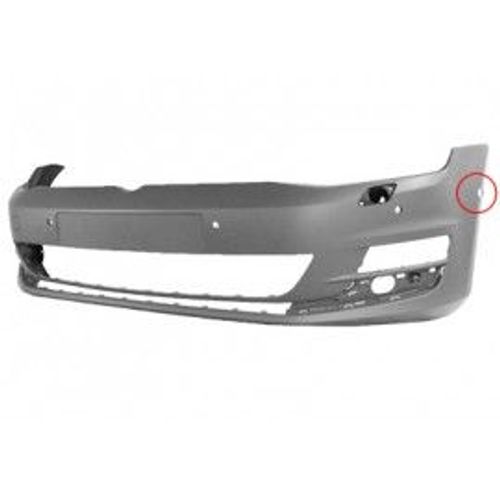 Pare-Chocs Avant Avec Emplacement De Lave-Phares Pour Volkswagen Golf 7 D'après Nov 2012 Équipée Parkassist