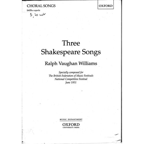 Three Shakespeare Songs