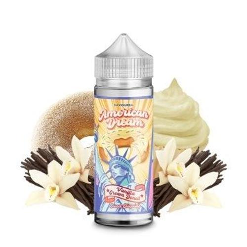 E-liquide Vanilla Cream Donut 0mg 100ml + 2 Boosters 20mg - American Dream by Savourea