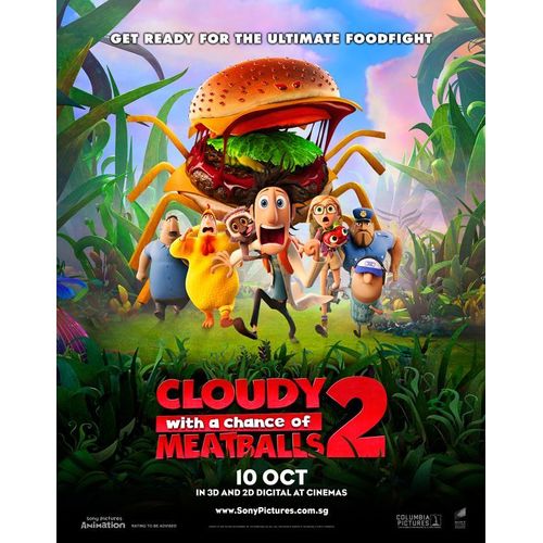 Tempête De Boulettes Géantes Deux / Cloudy With A Chance Of Meatballs 2 - Affiche Américaine Roulée Originale De Cinéma - Format 70x100 Cm - Un Film De Chris Miller - Année 2013 