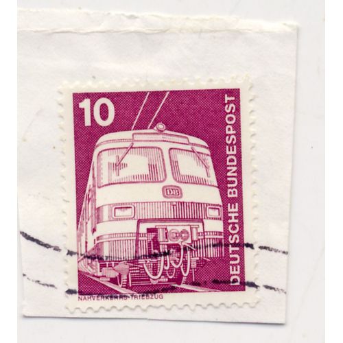 Timbre Allemagne, Bundespost :  Timbre Oblitéré, Nahverkehrs-Triebzug(Train De Banlieu), Valeur 10