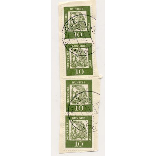 Timbre Allemagne, Bundespost :  4 Timbres Oblitérés, Dürer, Valeur 10