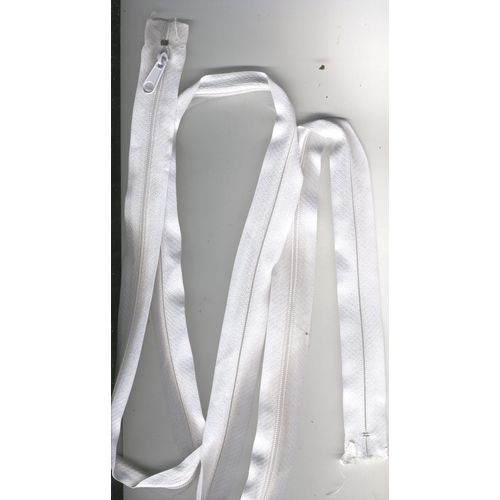 Fermeture Éclair Pour Housse, Blanc, 133 Cm