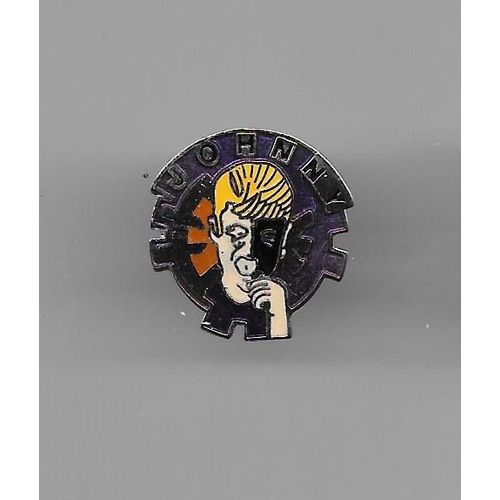 Pins Musique Johnny Hallyday Portrait Visage / Modèle Argenté