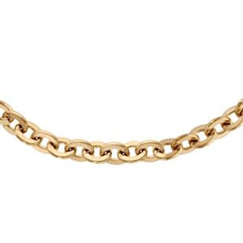 Chaîne Acier Et Pvd Jaune Miroir Forçat Fine 2mm 42+4cm