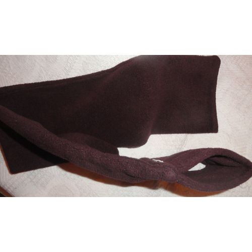 Echarpe Mixte Enfant Ou Adulte, Violet Foncé, Avec Une Extrêmité Cousue Pour Passant De Fixation- 100% Polyester- Largeur 13cm - Longueur 80cm