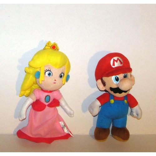 Mario Et Princesse Peach Peluche Nintendo Pms 22cm Et 23cm