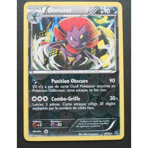 Carte Pokémon Dimoret Holo Reverse 70/99 Noir & Blanc Destinees Futures Neuf