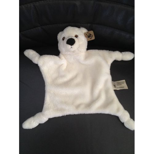 Doudou Plat Ours Blanc