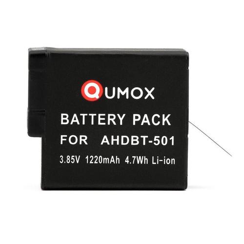 QUMOX 1220mAh 3.85v AHDBT-501 batterie pour GoPro HERO 5 HERO5