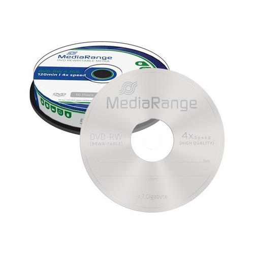 MediaRange - 10 x DVD-RW - 4.7 Go (120 minutes) 4x - spindle