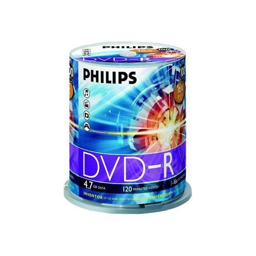 Philips DM4S6B00F - 100 x DVD-R - 4.7 Go (120 minutes) 16x - spindle