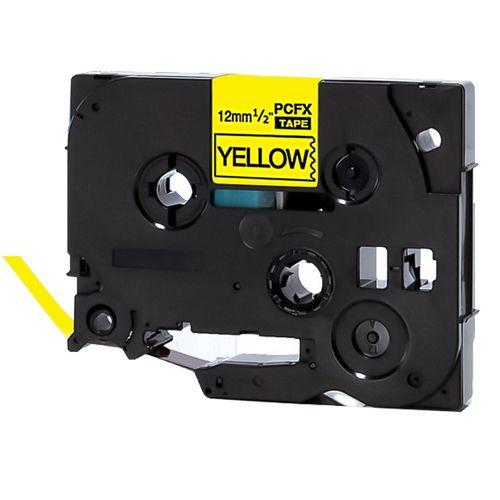 DOREE TZ631 12mm x 8m Ruban Cassette compatible pour Brother P-Touch 2030VP TZe-631 - Noir sur Jaune (Lot de 1)