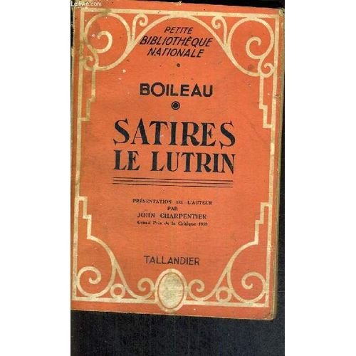 Satires De Lutrin
