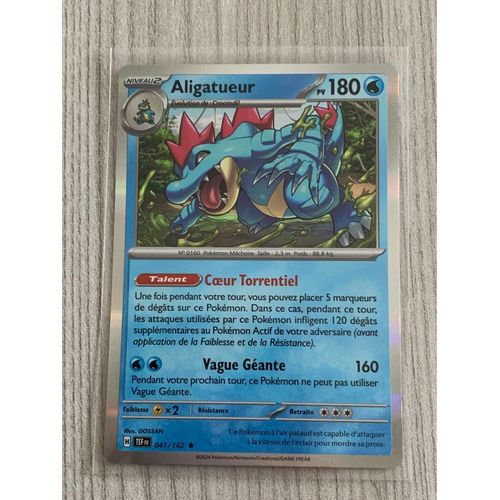 Carte Pokémon Aligatueur-041/162-Holo Rare-Ev5 Forces Temporelles 