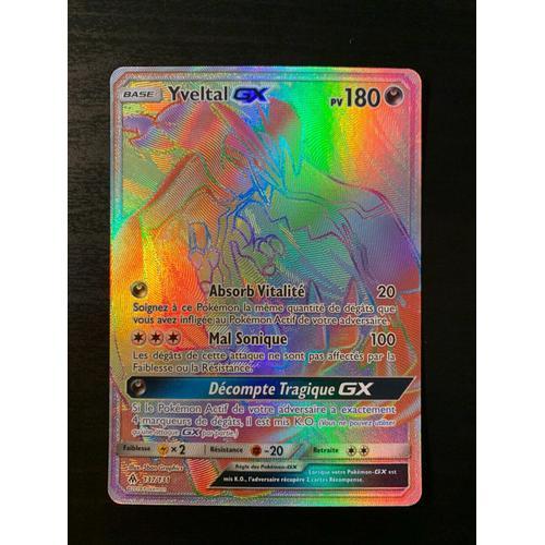 Carte Pokémon Yveltal Gx Rainbow 137/131 Sl6 Soleil & Lune Lumière Interdite Fr