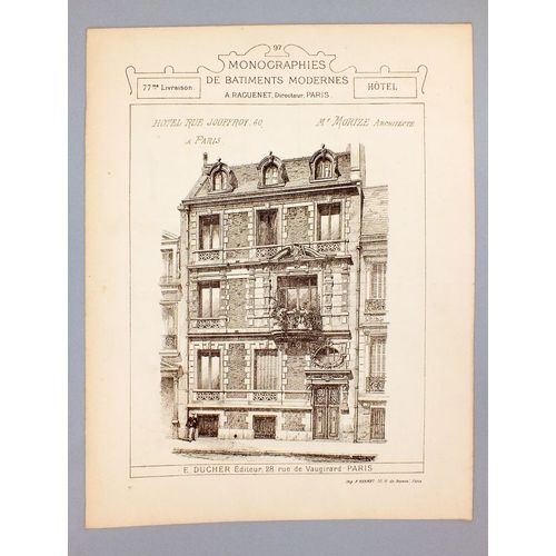 Monographies De Bâtiments Modernes - Hôtel Rue Jouffroy 60 À Paris, Mr. Morize Architecte