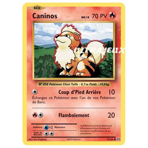 Pokémon - 17/108 - Caninos Niv.17 - Xy - Evolutions - Commune