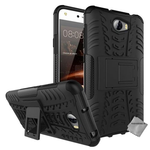 Housse Etui Coque Anti Choc Pour Huawei Y5 Ii (Y5 2) + Verre Trempe - Noir