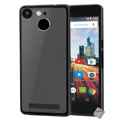 Housse Etui Coque Silicone Gel Fine Pour Archos 50f Helium Lite + Film Ecran - Gris