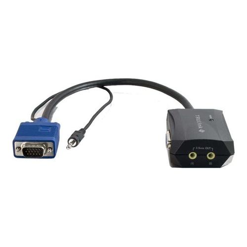 C2G TruLink 2-Port UXGA + 3.5mm Monitor Splitter - Répartiteur vidéo/audio - de bureau