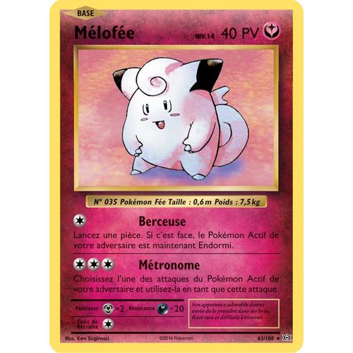 Pokémon - 63/108 - Mélofée Niv.14 - Xy - Evolutions - Holo Rare