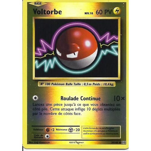 Carte Holo Reverse Voltorbe 39/108 - Xy Evolutions