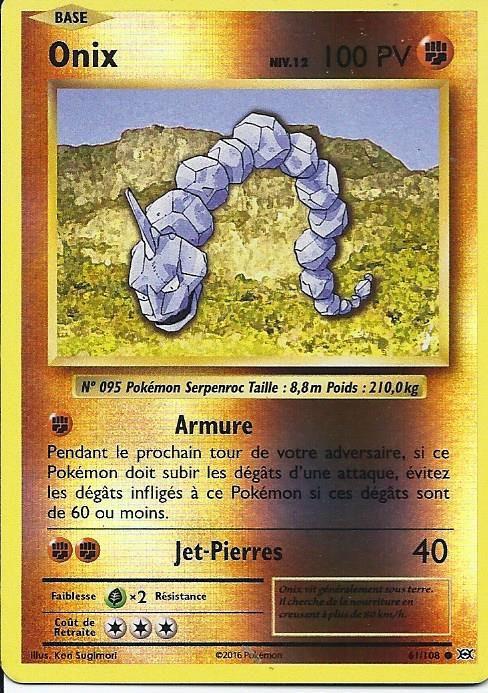  Pokemon - Onix (61/108) - XY Evolutions - Reverse Holo : Toys &  Games