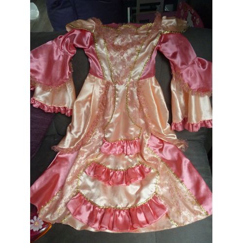 Robe Princesse À Basques Pêche Caritan T 7 Ans