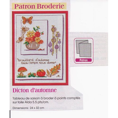 Patron Couture Décoration Modes Et Travaux N° 1392 : Dicton D'automne "Brouillard D'automne Beau Temps Nous Donne"