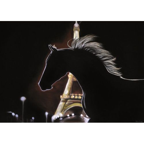 Poster Cheval Chevaux Equitation / Art Reproduction / Hélène Roux / Décoration / Paris / Tour Eiffel 