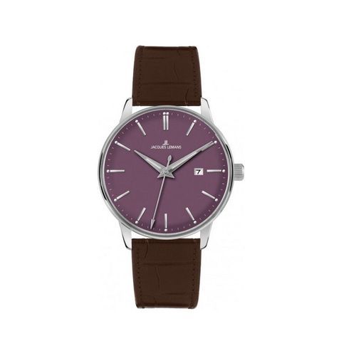 Jacques Lemans N-213e Montre Homme Analogique Bracelet Cuir De Veau