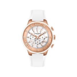Jacques Lemans 1-1820f Montre Homme Analogique Bracelet Silicone