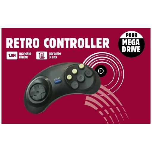 Manette 6 boutons MegaDrive/Genesis/MasterSystem