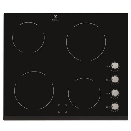 Electrolux EHV6140FOK - Vitrocéramique - 4 plaques de cuisson - Niche - largeur : 56 cm - profondeur : 49 cm - noir - avec cadre biseauté
