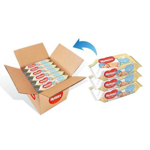 Huggies Lingettes Huggies Pure 18 Recharges X 56 Lingettes